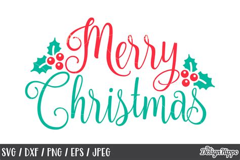 Merry Christmas Svg Mistletoe Png Dxf Cut Files Cricut