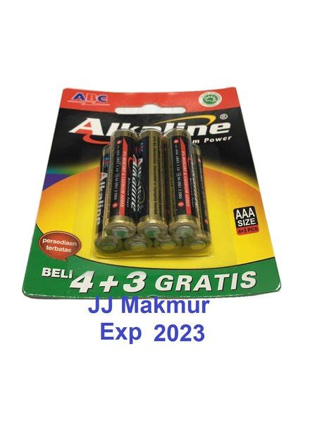 Jual Batu Baterai Abc Alkaline Aaa Isi 7pc Batere Battery A3 Isi 7 Pc