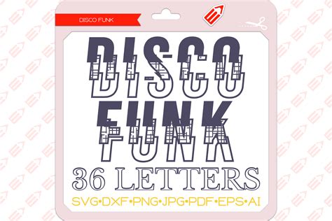 Disco Funk Alphabet Letters Svg Cut File Graphic By Wadlen · Creative