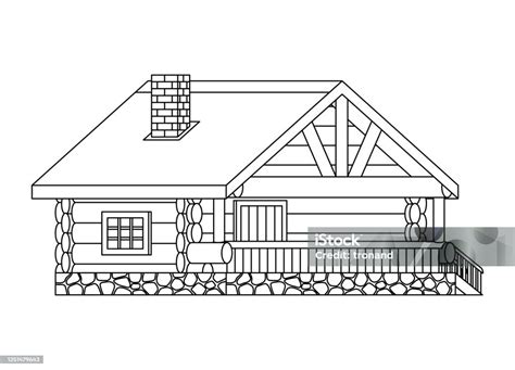 Sketsa Rumah Kayu Ilustrasi Stok - Unduh Gambar Sekarang - Apartemen ...