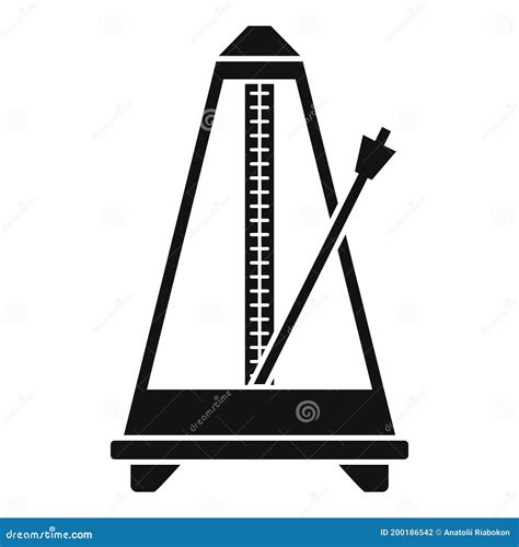 Classic Metronome Icon Simple Style Stock Vector Illustration Of