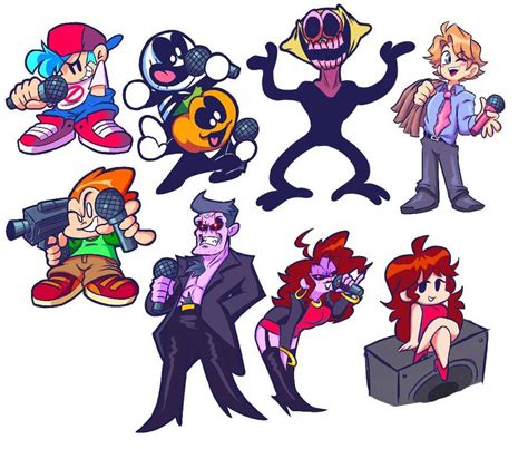 Friday Night Funkin Characters Clip Art