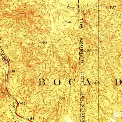 Topanga Canyon, CA (1928, 24000-Scale) Map by United States Geological ...