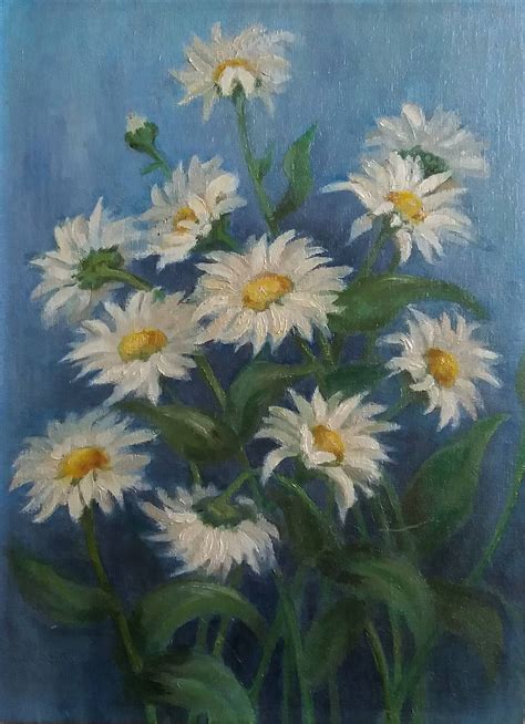 Daisy Oil Painting at PaintingValley.com | Explore collection of Daisy ...