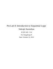 Lab 8 Pre Lab Docx Pre Lab 8 Introduction To Sequential Logic