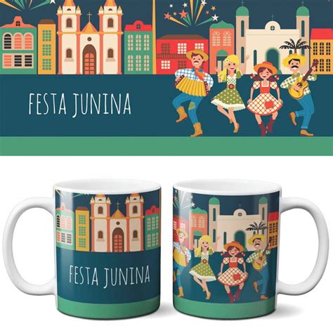 Pack Artes Estampas Canecas Festa Junina Mockups Elo