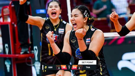 Thailand Volleyball Team Won Dramatic Set Against Germany In World Championship 2022 Youtube