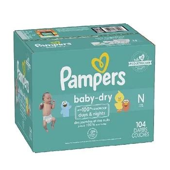 Best Supplier Of Diapers Size 0 Newborn 104 Counts Pampers Swaddlers