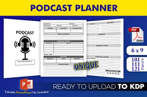 Podcast Planner Kdp Interior Template Graphic By Beast Designer