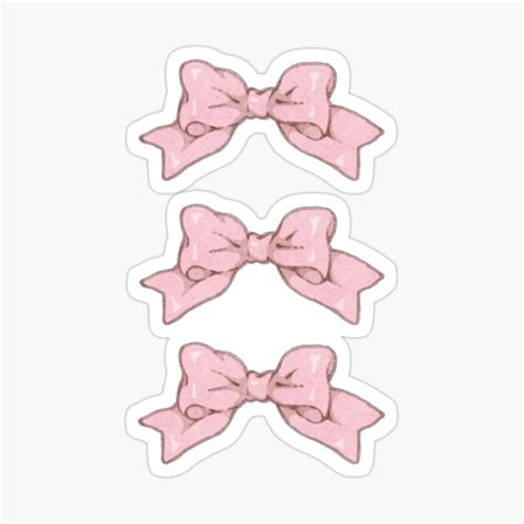 Coquette Pink Ribbon Bow Sticker For Sale By Pixiedrop Pink Ribbon