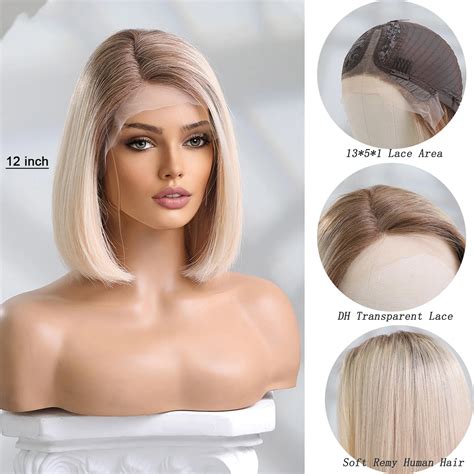 HAIRCUBE Blonde Bob Wig Lace Front Short Bob Wig 60 OFF