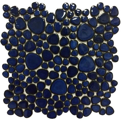 Royal Blue Mixed Porcelain Pool Tile Pool Tile Navy Blue