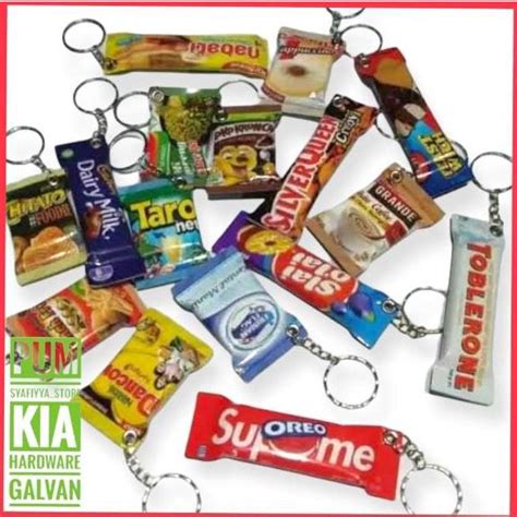 Jual Gantungan Kunci Miniatur Snack Shopee Indonesia