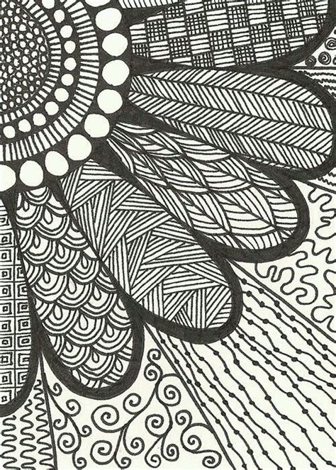 Daisy Patterned Petals Untangle It With Zentangle Easy Doodle Art