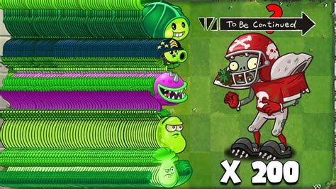 Plants Vs Zombies Pvz 2 All Plants M200 Vs X999 Army Zombies Max