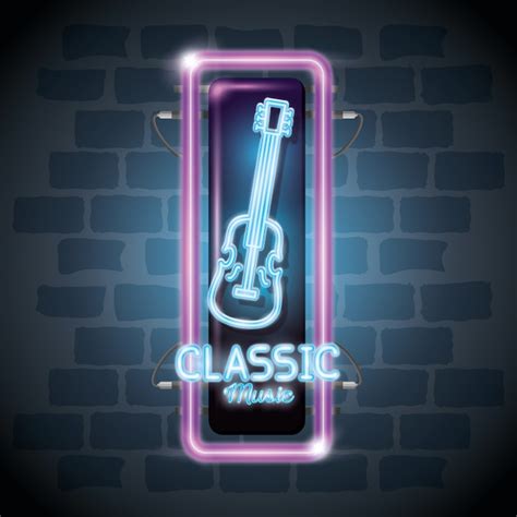 Premium Vector Classic Music Bar Neon Label Vector Illustration Design