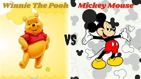 Winnie The Pooh Vs Mickey Mouse [which One Do You Love] 💛🖤 Youtube