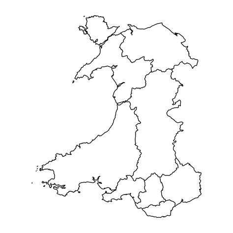 Map of Wales with counties. Vector illustration. 24727311 Vector Art at ...