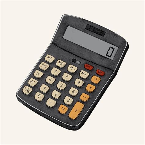 Premium Vector Hand Drawn Digital Calculator Illustration