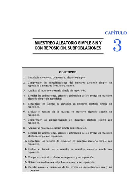 Muestreo Aleatorio Simple Pdf Muestreo Estadísticas Science