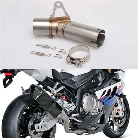 Motorcycle Exhaust Muffler Middle Link Pipe Connection Pipe For BMW