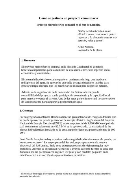 PDF Como Se Gestiona Un Proyecto Comunitario Como Se Gestiona Un