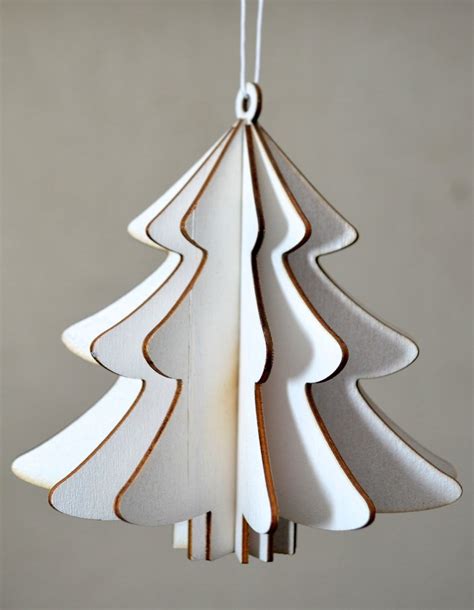 Baumschmuck Er Set In Tannenform Aus Holz Christbaumschmuck