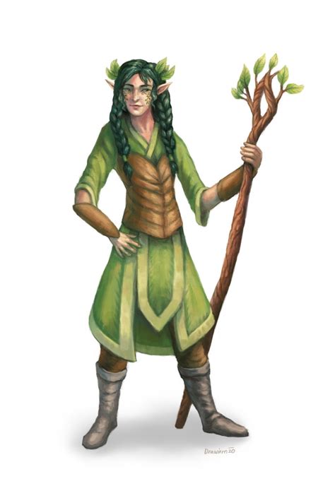 Wood Elf Druid By Drawirm On Deviantart