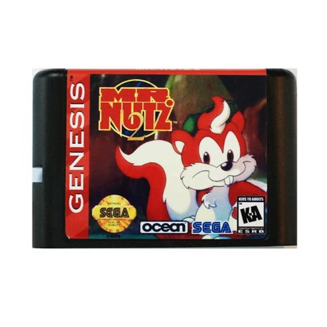 Mrnutz 2 Sega Genesis 용 Sega Mega Drive 용 16 비트 Md 게임 카드메모리 카드