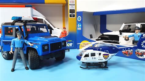 Police Cars Assembling And Unboxing Police Car Ambulance Helicopter