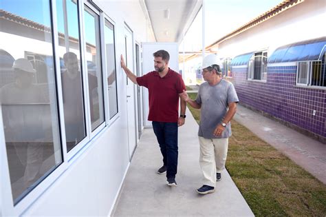 Wladimir Visita Obra De Amplia O Por Constru O Modular Da Escola