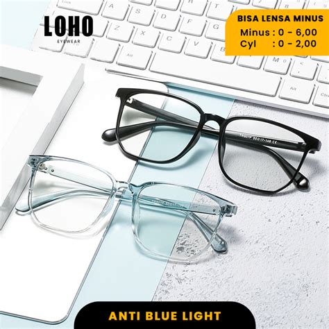 Jual LOHO Kacamata Anti Radiasi Photocromic Bluecromic Minus Anti