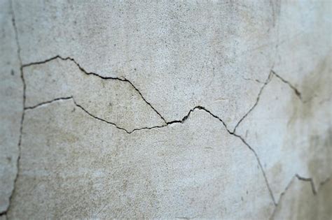 Old Foundation and Plaster Wall with Cracks. Building Requiring Repair Closeup Stock Photo ...