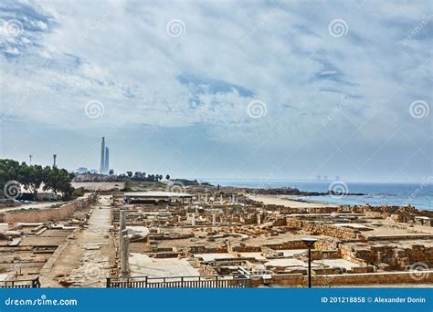 A View Of The Excavations Of Herod S Palace In Caesarea Maritima