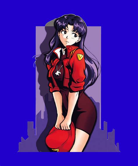 For Men Women Misato Katsuragi Fan Art Premium Drawing By Lotus Leafal