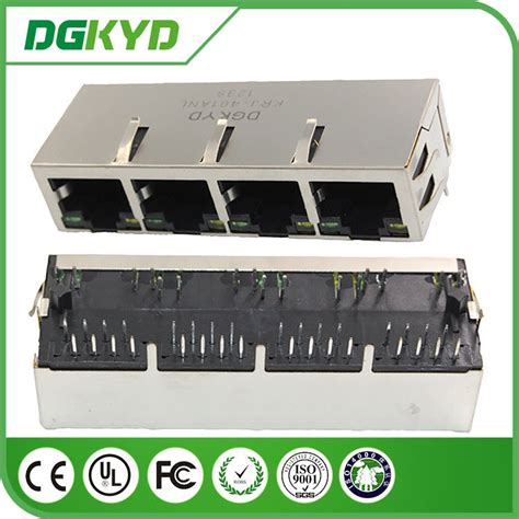 Multi Port Rj45 Integrated Magnetics 8p8c Pcb Mountable Communication