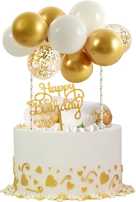 Amazon Beishida Inch Pcs Balloon Cloud Cake Topper White Gold