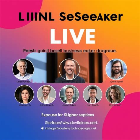 Online Multiple Guest Speaker Business Live Conference Social Media