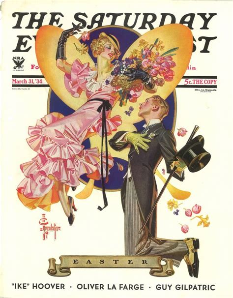 The Saturday Evening Post 1934 Cover Artwork Painting By Joseph Christian Leyendecker