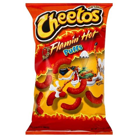 Cheetos Flamin Hot Puffs 8oz Hot Snacks Snacks Cheetos