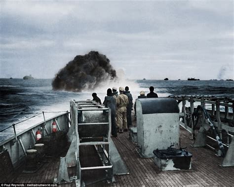 Ww1 And Ww2 Naval Warfare Images Colorized For First Time Daily Mail