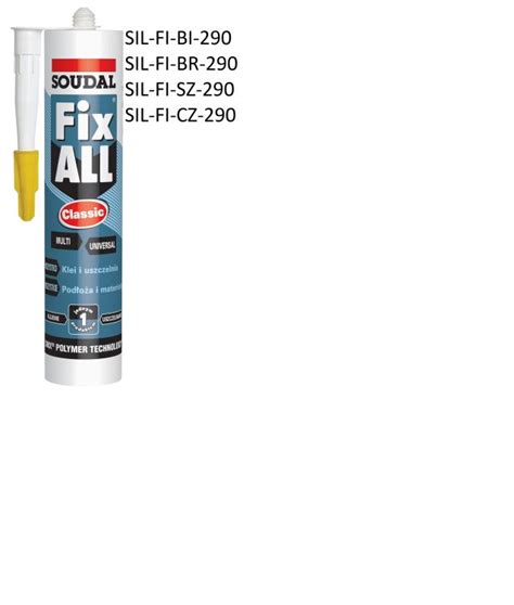 Klej Uszczelniacz Hybrydowy Fix All 290ml Czarny Soudal 102842