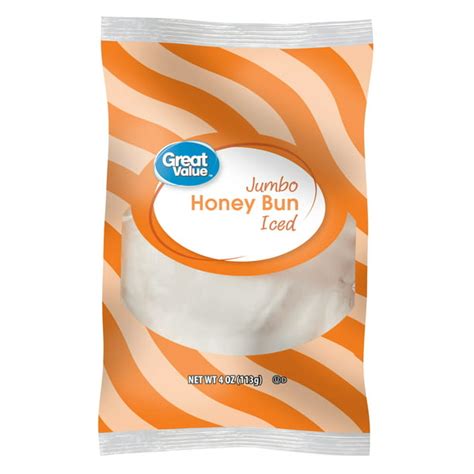 Great Value Iced Honey Bun, 4 oz - Walmart.com - Walmart.com