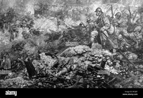 World War One Wwi First World War Military Verdun Black And White Stock