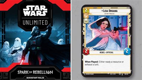 Star Wars Unlimited Trading Card Game Quickstart Rules Revealed R