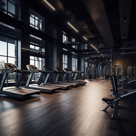 Premium Photo Modern Fitness Gym Interior