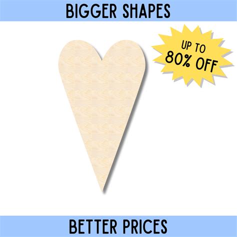 unfinished wood heart border silhouette bigger  diy craft cu
