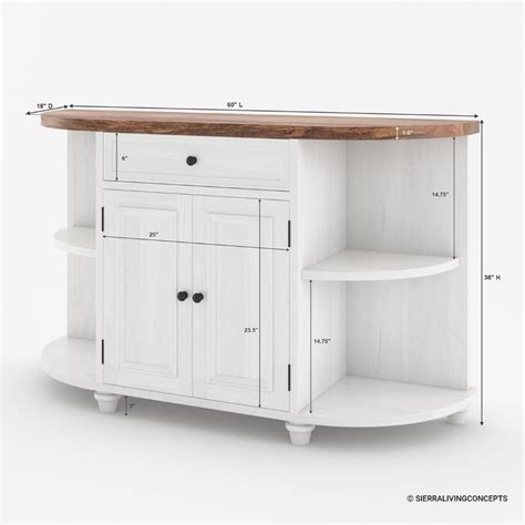 Chantilly Two Tone Solid Wood Farmhouse Long Coffee Bar Buffet