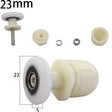 Ana Set Of 4 Single Shower Door Rollers Runners Wheels Pulleys Glass Door Wheels