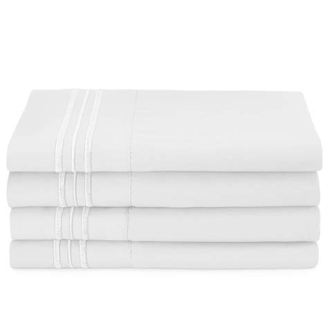 Clara Clark 1800 Thread Count White Microfiber Bed Sheet Set Twin Deep Pocket 5 Piece